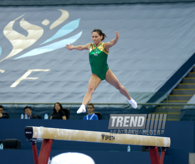 Bakıda idman gimnastikası üzrə Dünya Kuboku yarışlarının ikinci günü start götürüb. Azərbaycan, 20 fevral, 2016